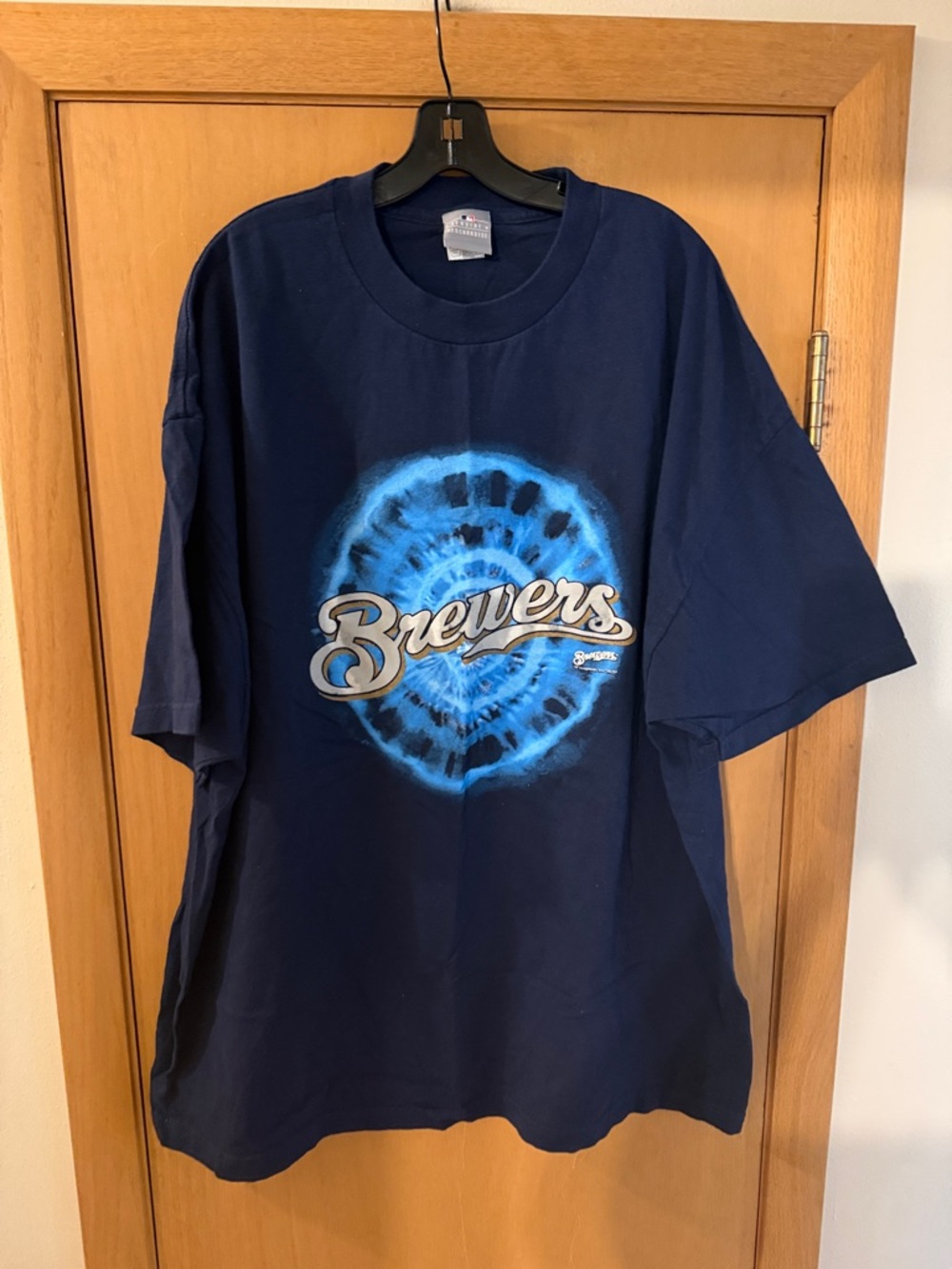 Genuine Merchandise Milwaukee Brewers Vintage Tie Dye Tee Blue Size 3XL